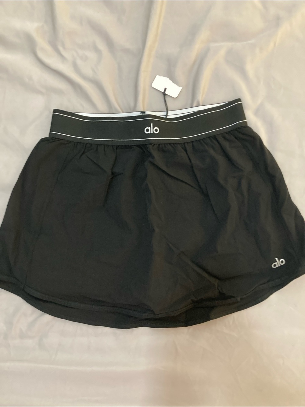 ALO Yoga Black Athletic Skort with Branded Waistband